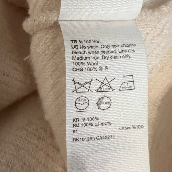 & Other Stories 100% Wool Half Zip Oversized Sweater Size XS - Picture 7 of 7